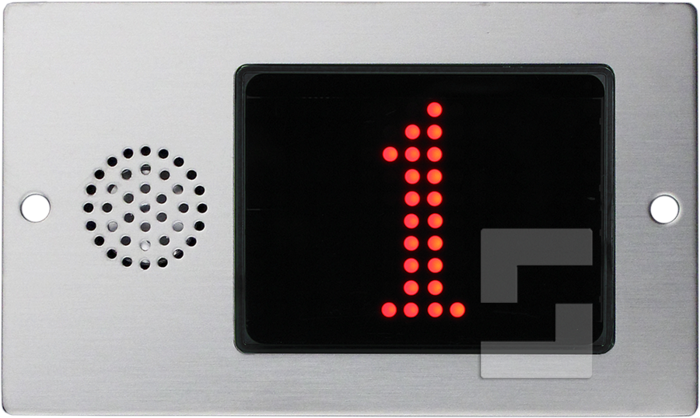 Etasjeindikator FD4-CAN, innfelt, med høyttaler (rødt display) (1)