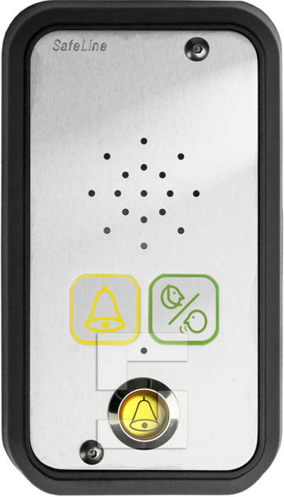 SL6-talestasjon – utenpåliggende montering med piktogramlinser og alarmknapp (1)