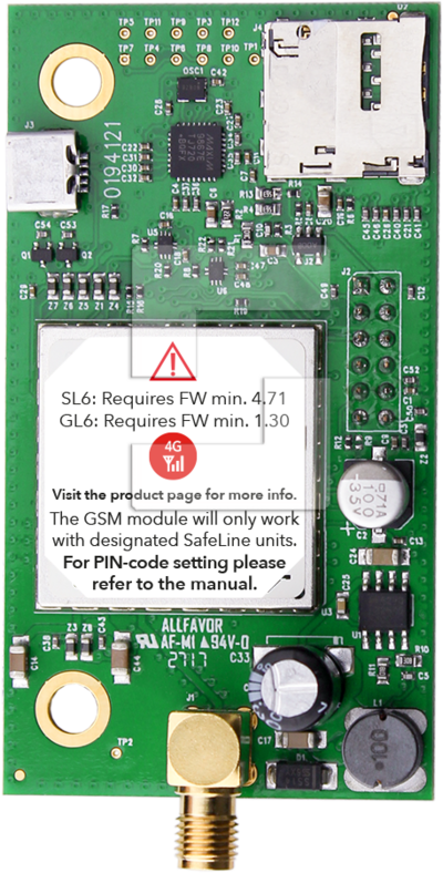SafeLine SL6/GL6 GSM/4G grensesnittkort uten antenne (1)