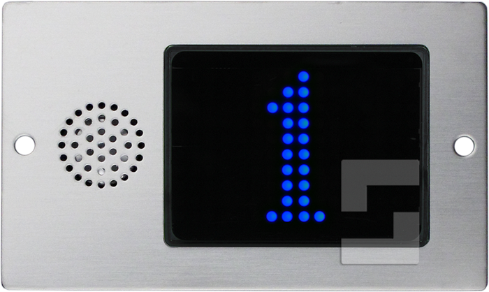 Etasjeindikator FD4-CAN, innfelt, med høyttaler (blått display) (1)