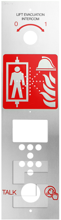 SafeLine EVAC frontplate, inngangsstasjon, gravert (EN)