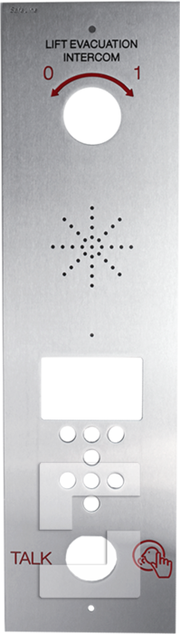 SafeLine EVAC-frontplade, indgangsenhed, intet logo (EN)