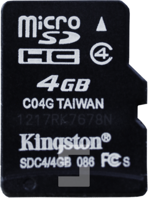 Micro-SD-kort EVAC, 4 GB, EN