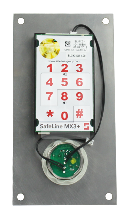 SafeLine MX3+, Indfældet montering med LED-belyst knap (2)