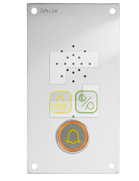 Poste vocal SL6, montage encastré avec pictogrammes rétroéclairés et bouton d'alarme à LED (1)