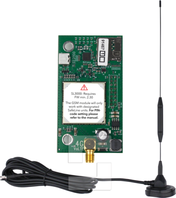 SafeLine TTR GSM/4G interfacekort, antenne inkluderet