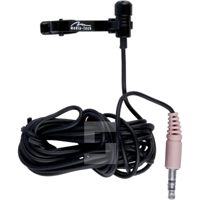 External microphone with cable and clip