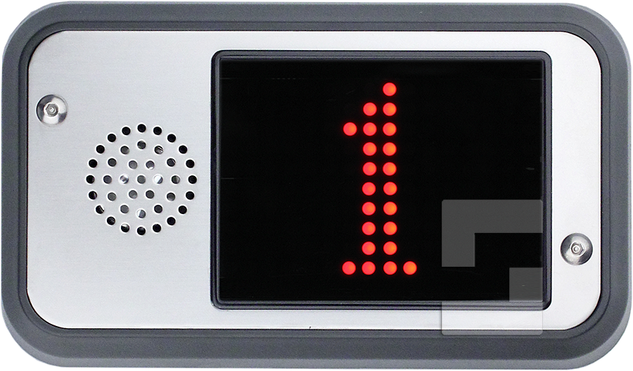 FD1600 - Opbouwmontage met luidspreker (rood display)