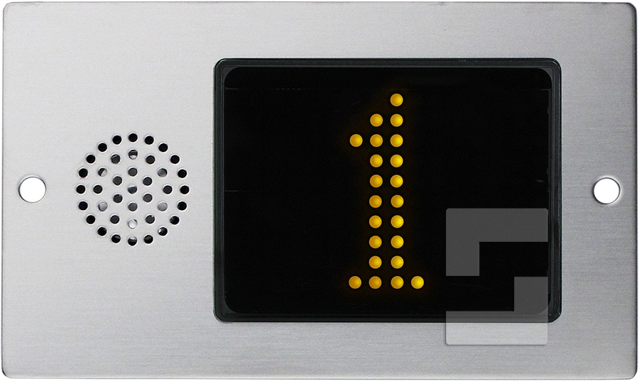 SafeLine FD4, flush mounting with built-in speaker (yellow floor display)