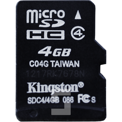 Micro-SD-kort EVAC, 4 GB, EN