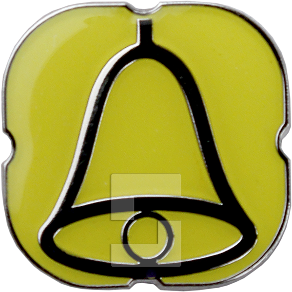 Yellow metal pictogram sticker