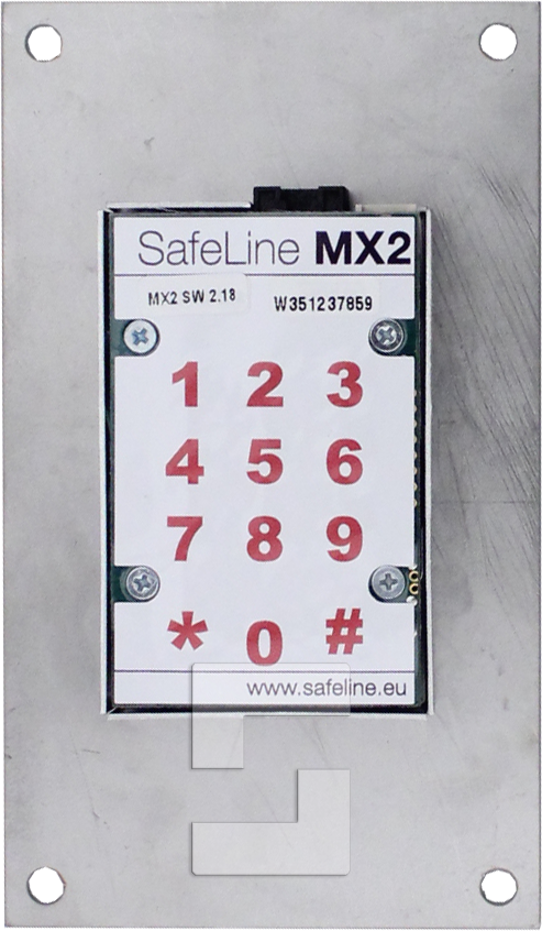 SafeLine MX2, infälld montering med LED-piktogram