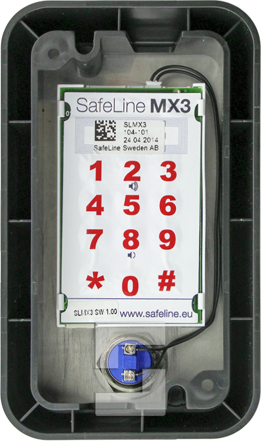 SafeLine MX3+ med nødalarmknapp (overflatemontert)