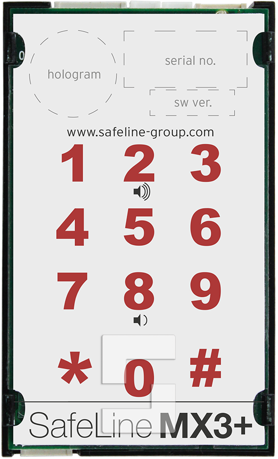 SafeLine MX3+, COP mounting with 3 mm LED pictograms