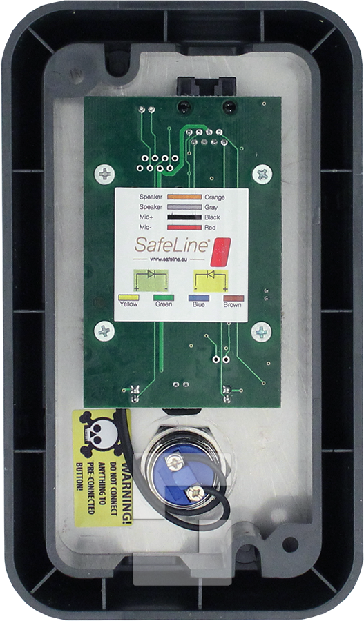 SafeLine 3000 voice station, surface mounting with alarm button