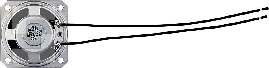 Högtalare för ankomstsignal, 50x50 mm, 150 mm, öppen