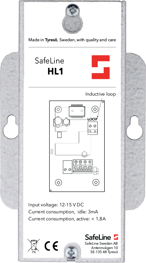 SafeLine HL1, hearing loop for car roof