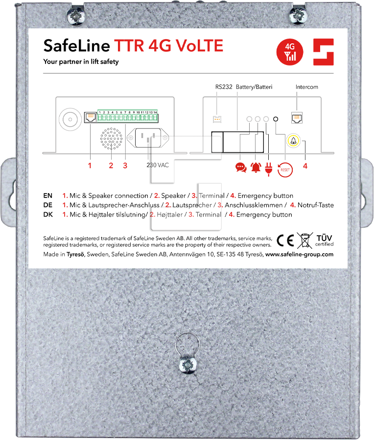 SafeLine TTR 4G VoLTE
