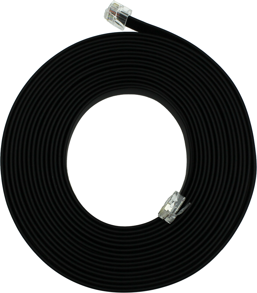 Flat modular cable, 8-pole connection, 5000 mm