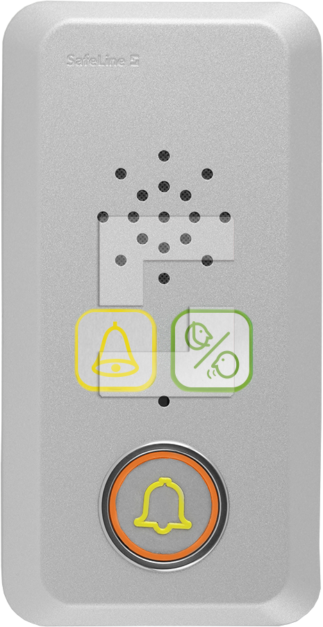 SL6 talestasjon – overflatemontert design med piktogrammer og knapp