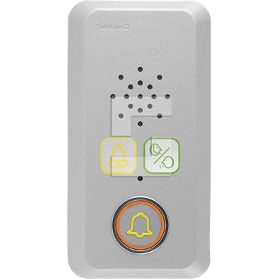 SL6 talestasjon – overflatemontert design med piktogrammer og knapp