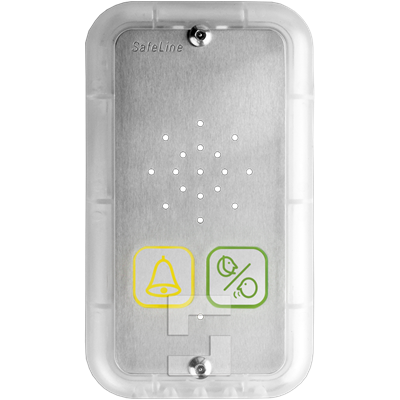 SafeLine SL6 voice station, surface mounting with pictogram lenses & emergency light frame