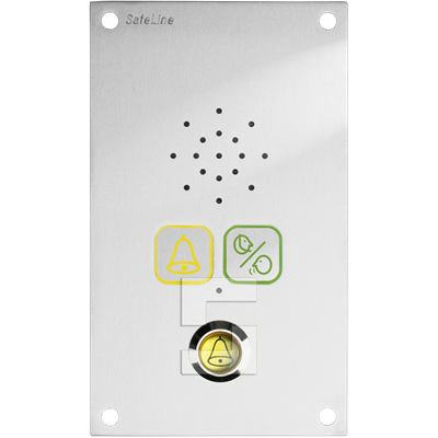 SafeLine SL6 voice station, flush mounting with pictogram lenses & alarm button