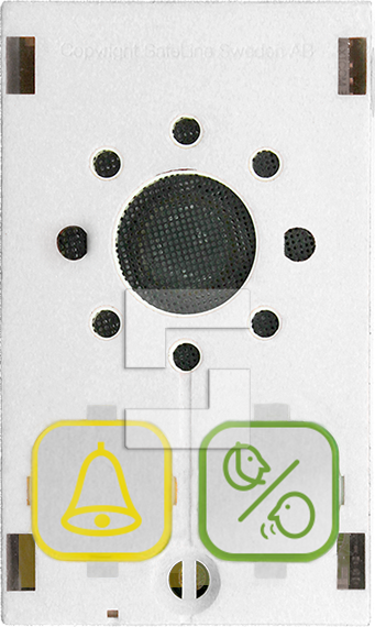 SafeLine MX3+, COP Montage hinter dem Fahrkorbbedienfeld mit Piktogrammlinsen
