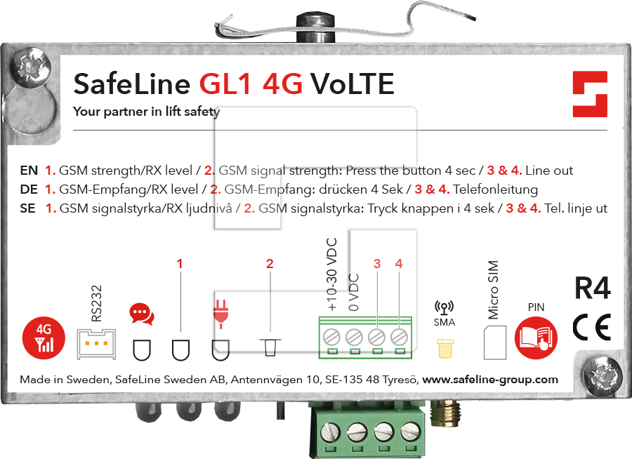 SafeLine GL1 GSM gateway 4G VoLTE