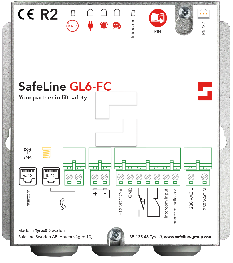 SafeLine GL6 GSM 2G gateway, full casing
