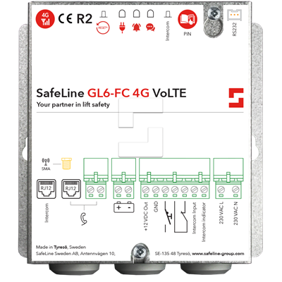 SafeLine GL6 GSM gateway 4G VoLTE, helkapslad