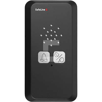 SafeLine MX3+, utanpåliggande design i svart med piktogramlinser