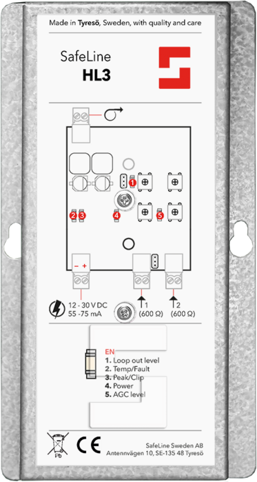 SafeLine HL3, hearing loop for car roof