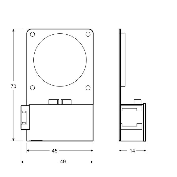 Voice station for surface mounting with microphone and speaker (3)