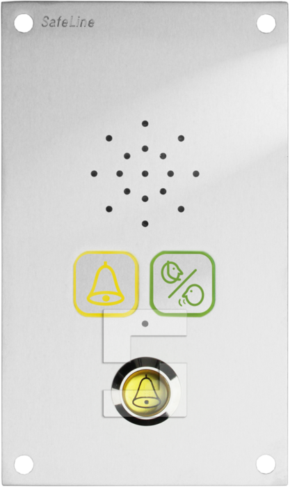 SafeLine SL6 voice station, flush mounting with pictogram lenses & alarm button (1)