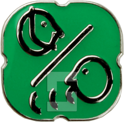 Groen metalen pictogramsticker