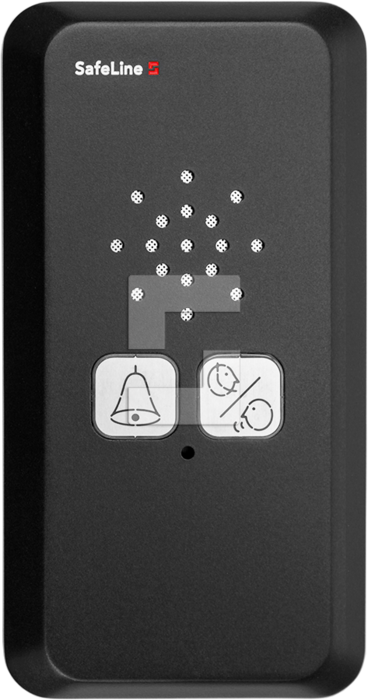 SafeLine SL6 -ääniasema, mattamusta pinta-asennettava malli, piktogrammien linssit (1)