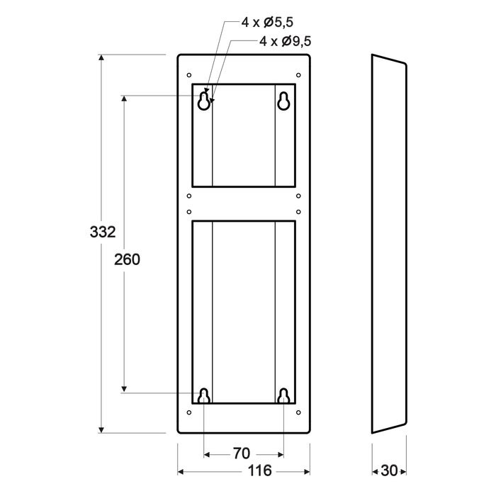 SafeLine SL6+ FIRE uppoasennuskehys (3)