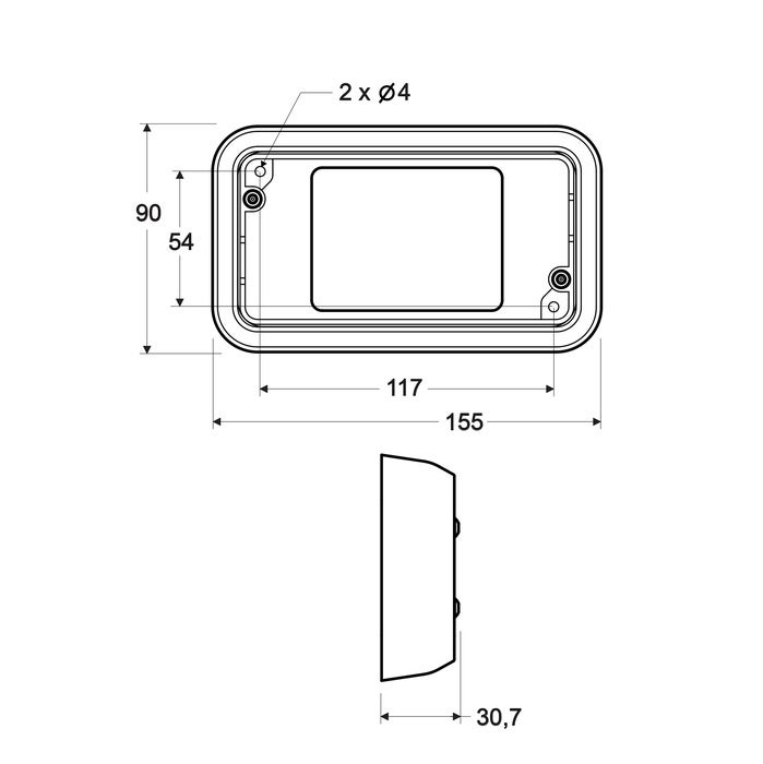 SafeLine FD4 front plate with chrome frame (2)