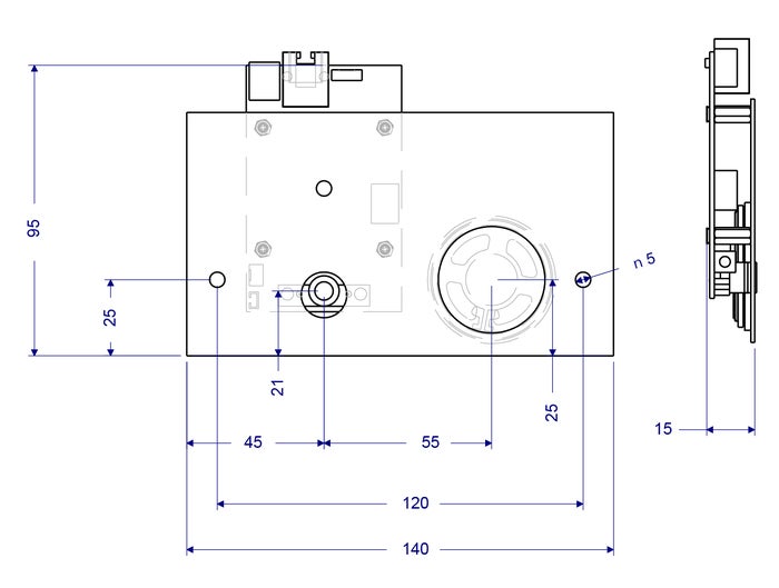 SL6-koriyksikkö COP, mikrofoni ja kaiutin erotettuna (3)
