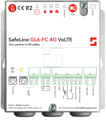 SafeLine GL6 gateway 4G VoLTE, full casing