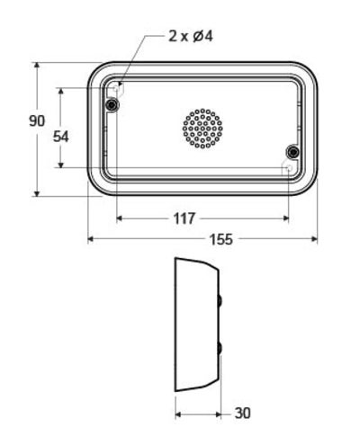 Speaker, surface mounting, JST 2 p/2 mm, 2 m (3)