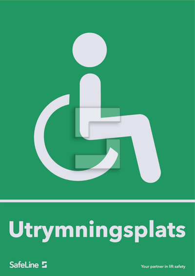 Skylt för utrymningsplats