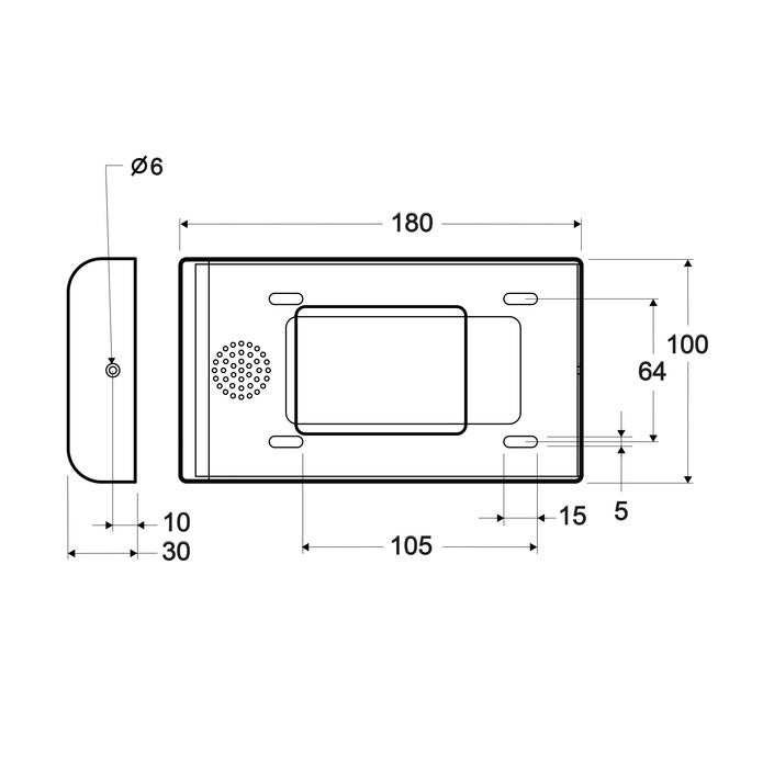 SafeLine FD4 surface mount frame for FD4 & speaker (3)