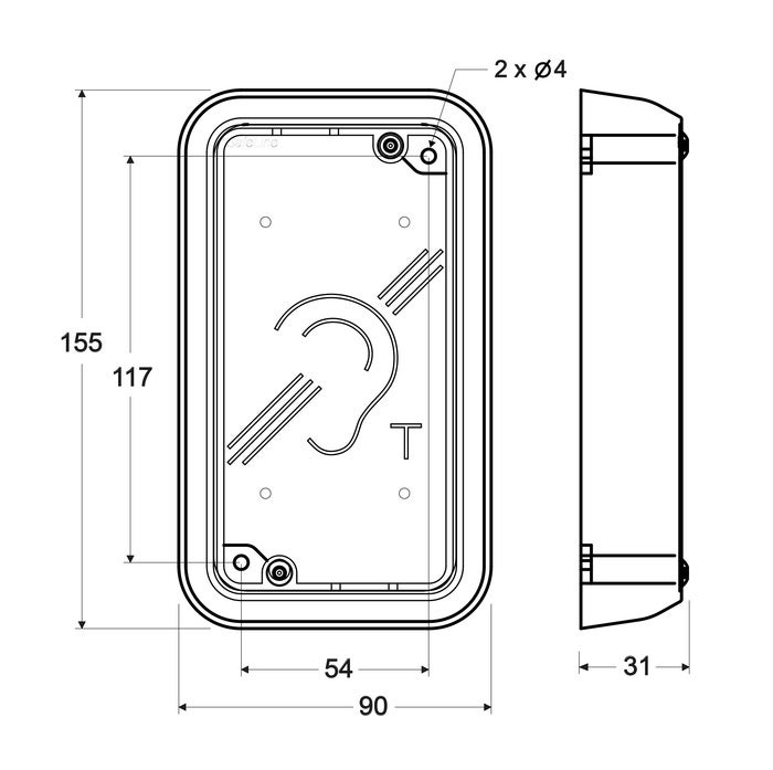 SafeLine HL1, surface mounted hearing loop (2)