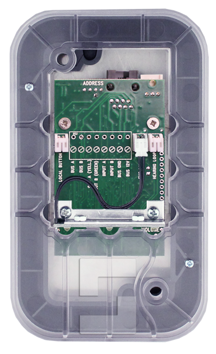 Poste cabine SL6, en applique avec cadre pictogrammes et voyant (2)