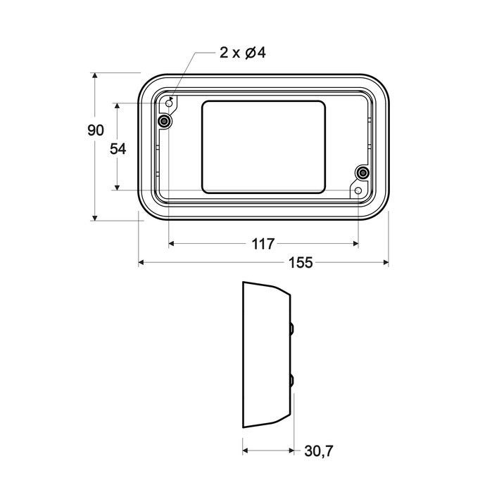 SafeLine FD4 elevated frame for surface mounting (2)